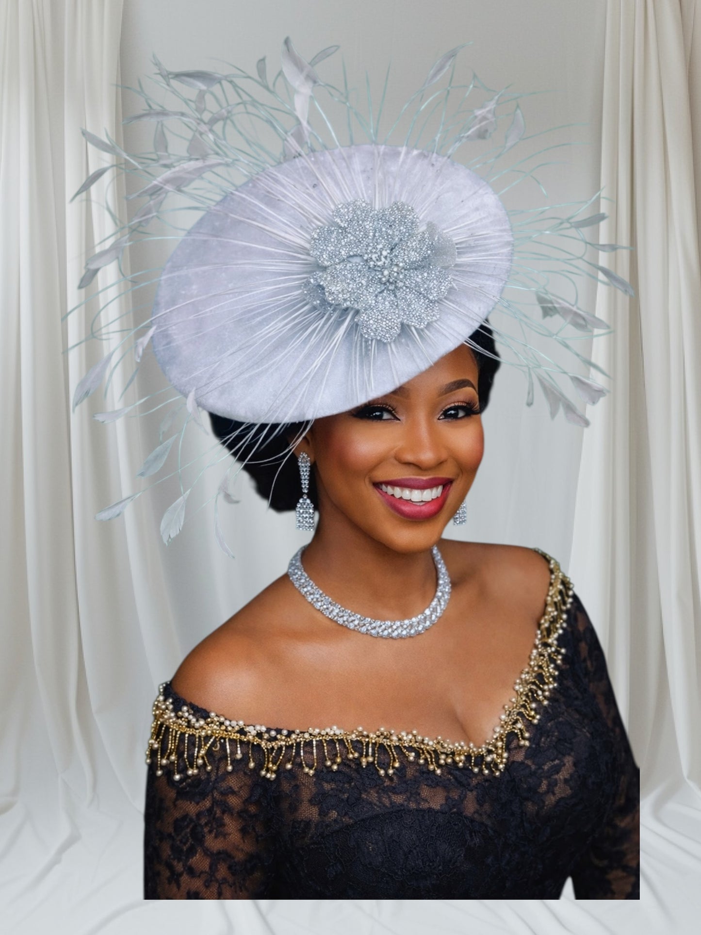 CRZ Hat Embellished With Feathers