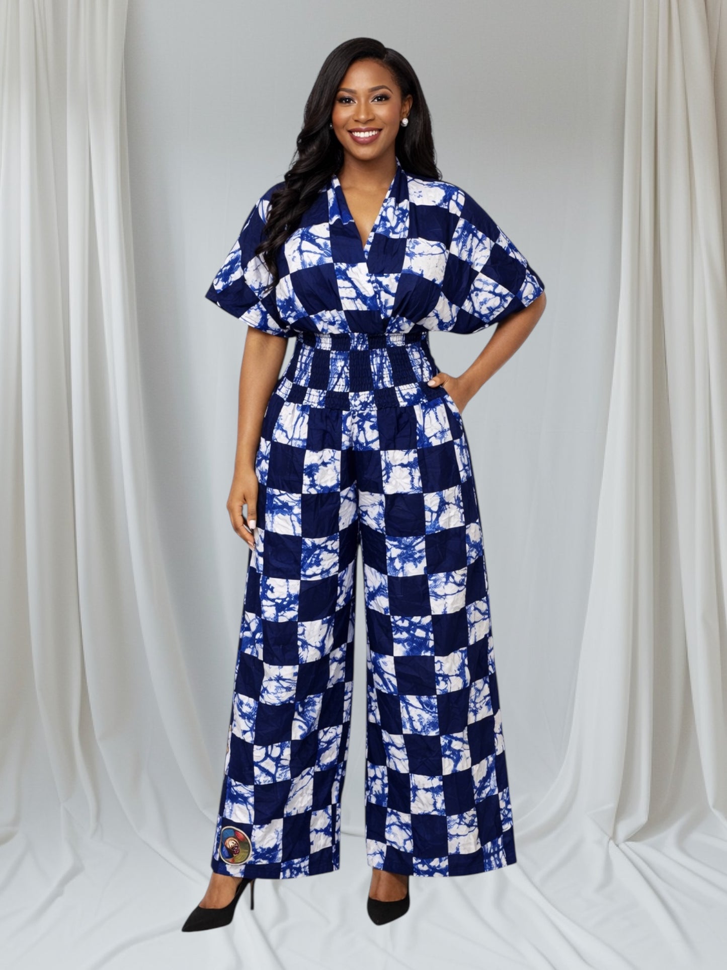 CRZ Vibrant Ankara Crop Top and Palazzo Trousers Set