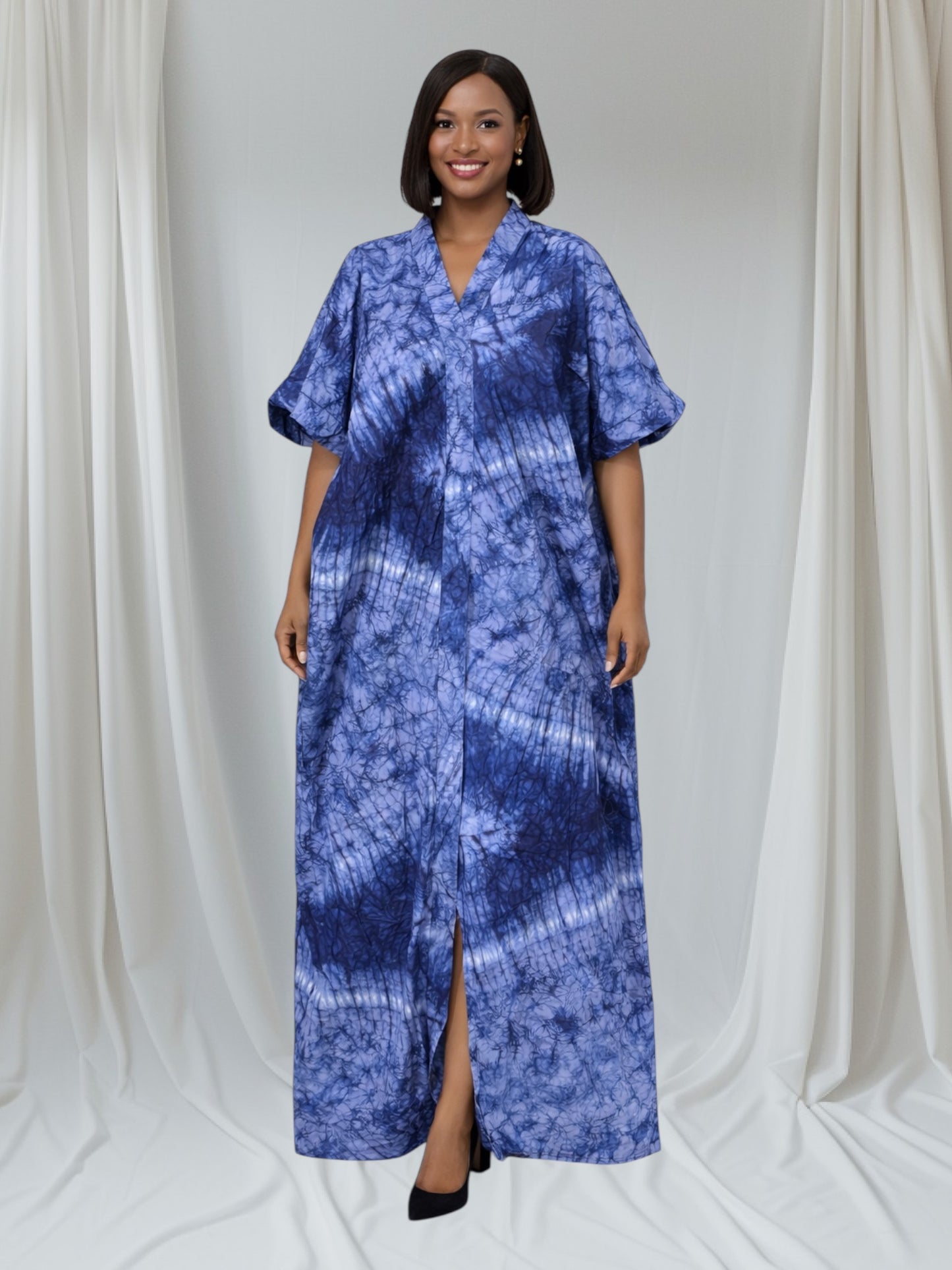 CRZ Elegant Ankara Kaftan Corset Long Dress