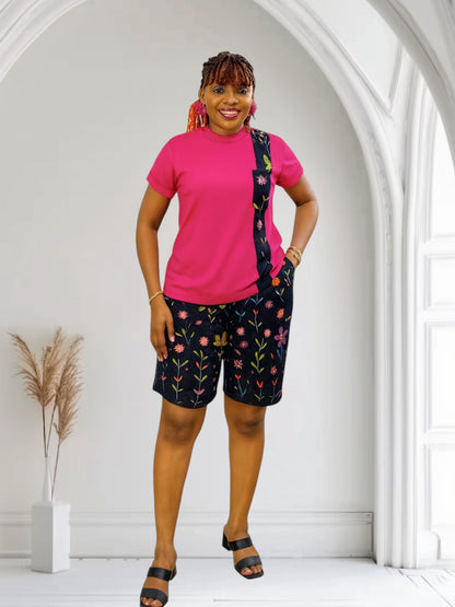 CRZ Two Piece T-Shirt and Ankara Short Pant