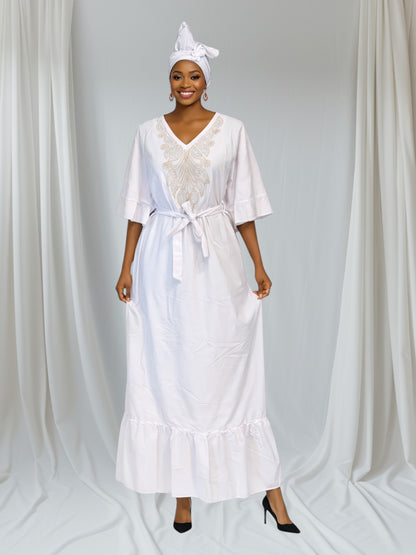 CRZ Elegant Dress Embellished With Rhinestones 5014