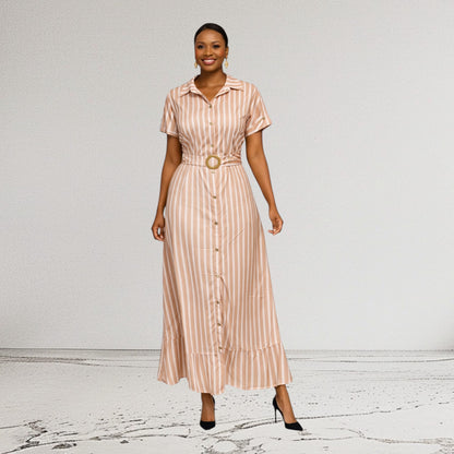 CRZ Button Down Stripe Dress 2585