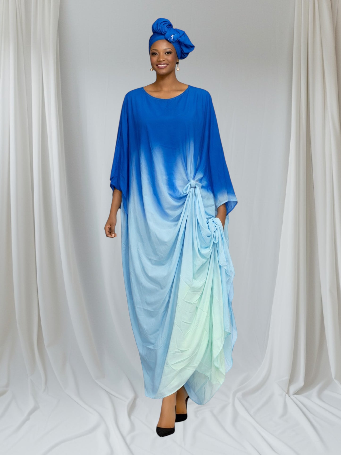 CRZ 2-in-1 Chiffon Long Dress With Side Drawstring 25164-1