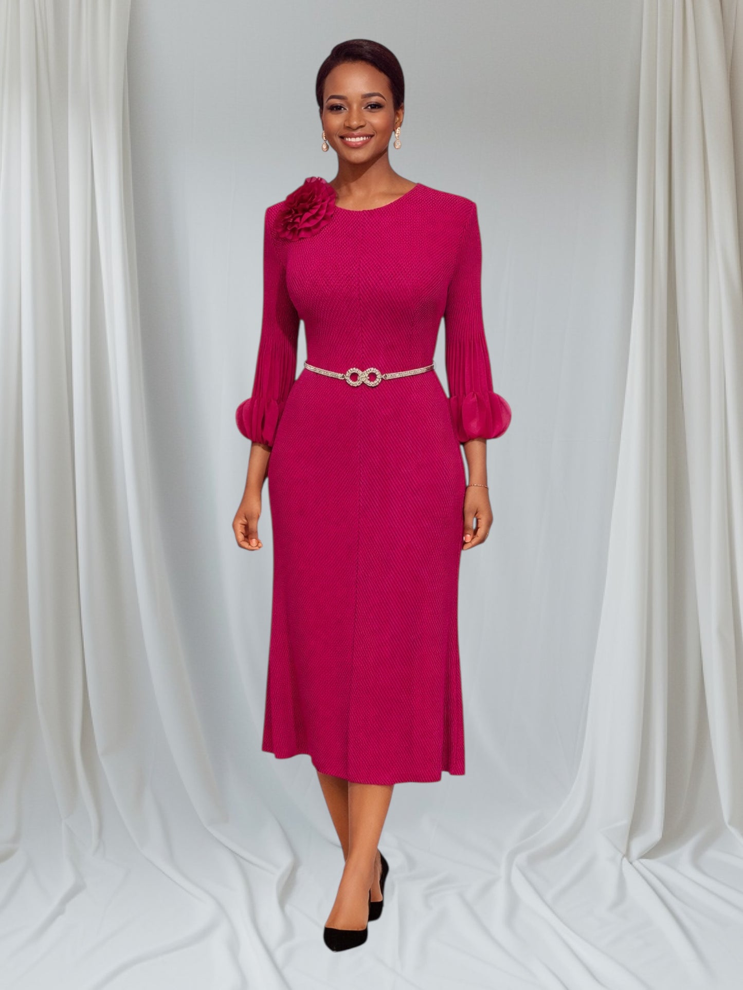 CRZ Miyaki Dress With Silver Belt 2999