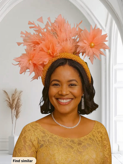 CRZ Elegant Fascinator Embellished With Feathers