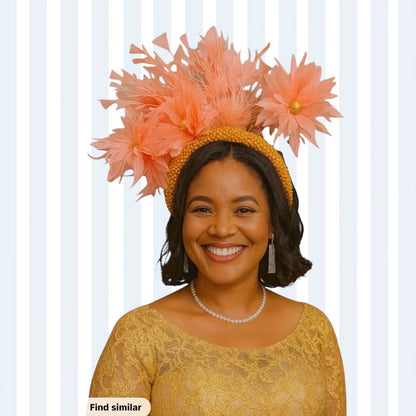 CRZ Elegant Fascinator Embellished With Feathers