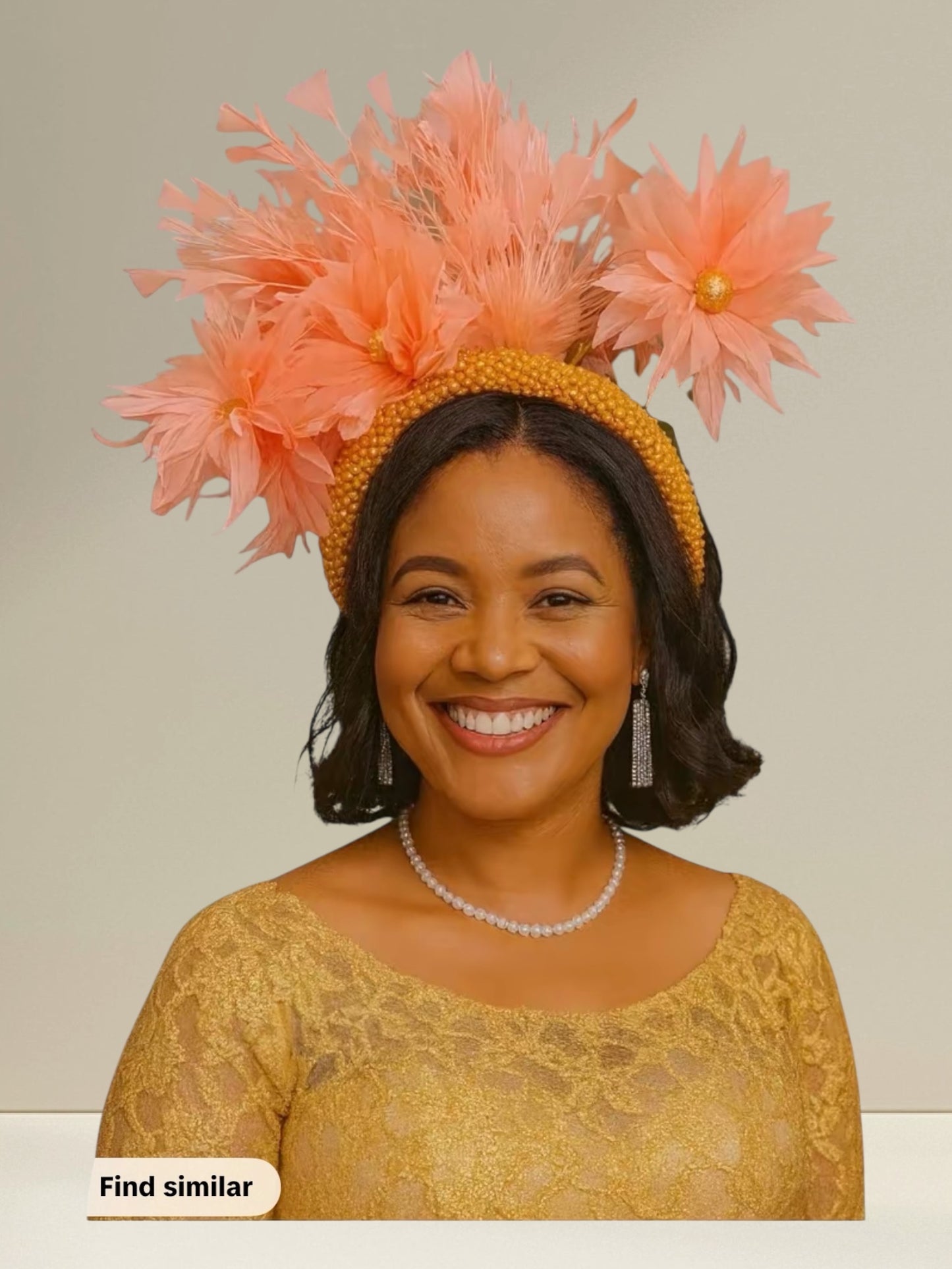 CRZ Elegant Fascinator Embellished With Feathers