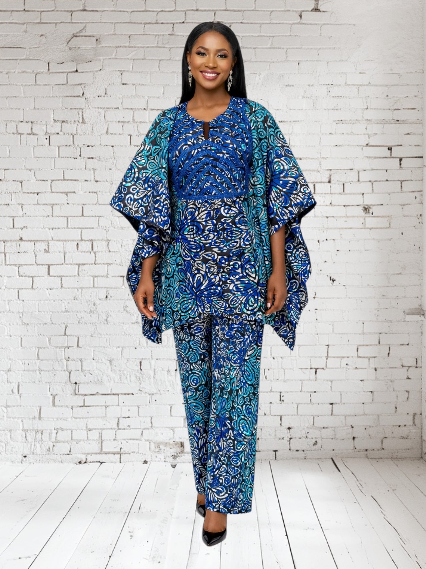 CRZ 2 Piece Ankara Corset Top and Pant Trouser