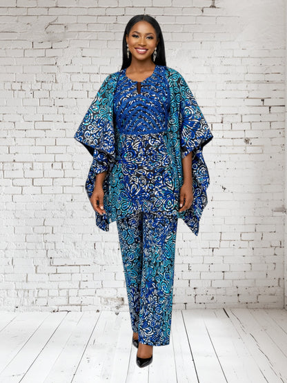CRZ 2 Piece Ankara Corset Top and Pant Trouser