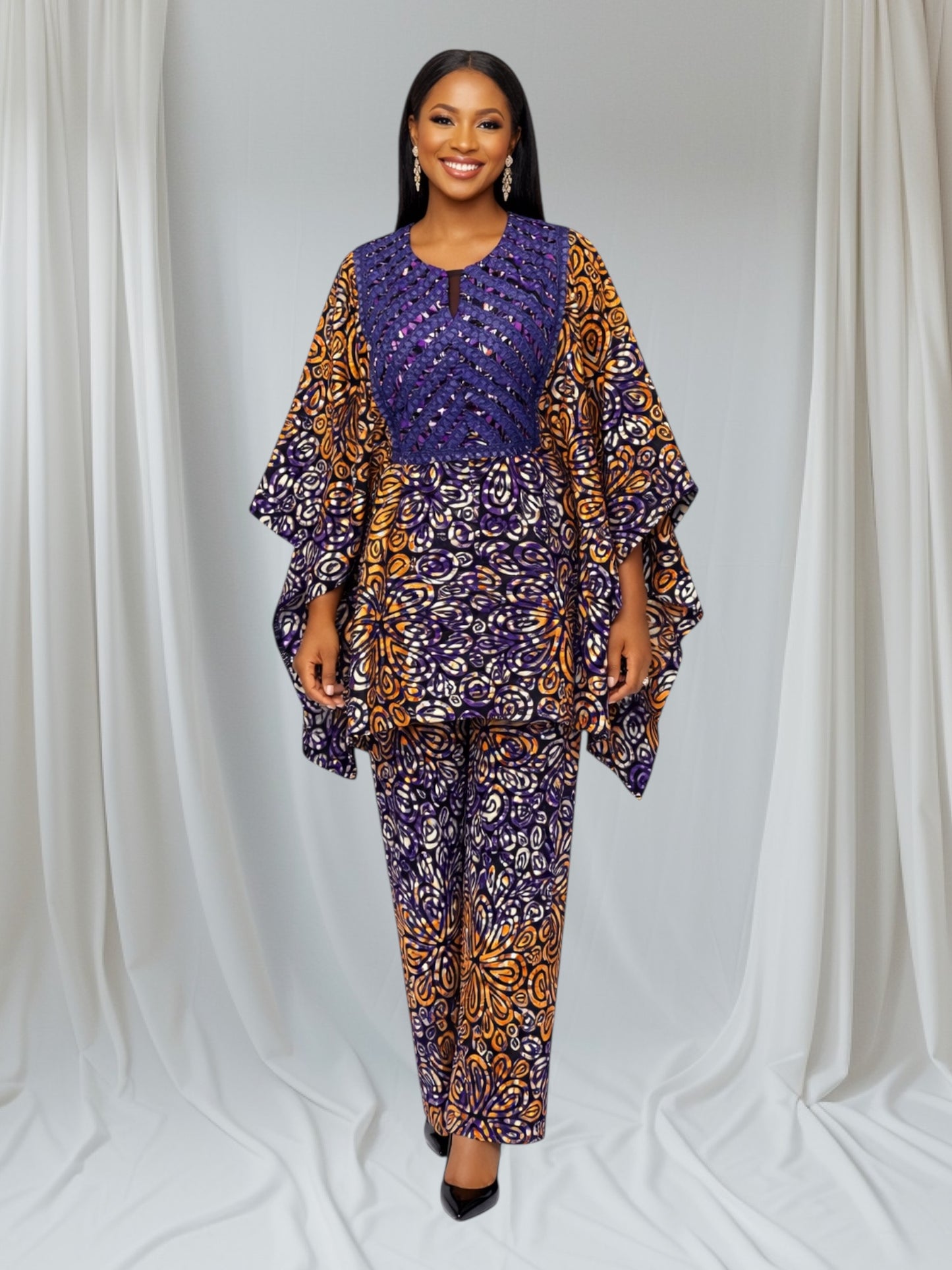 CRZ 2 Piece Ankara Corset Top and Pant Trouser