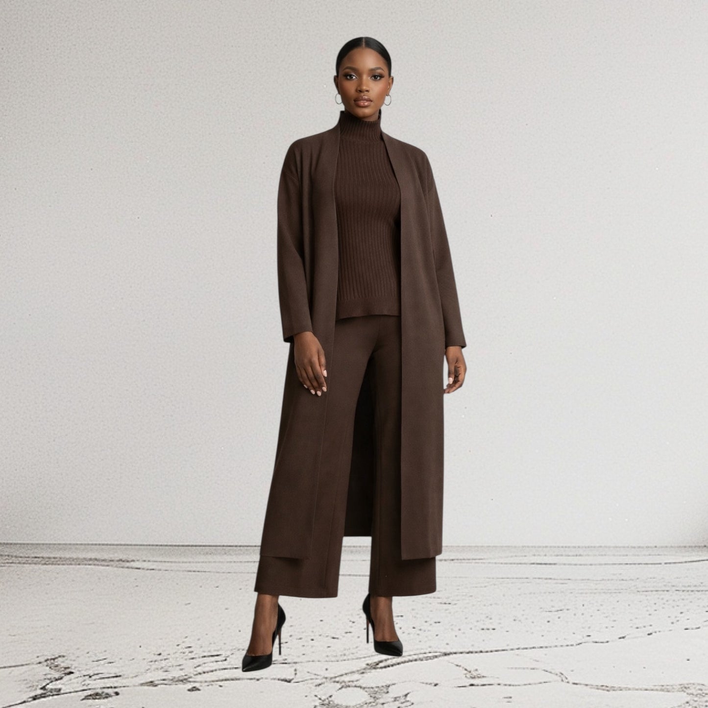 CRZ 3-Piece Set Top, Pant and Longline Coat 3040