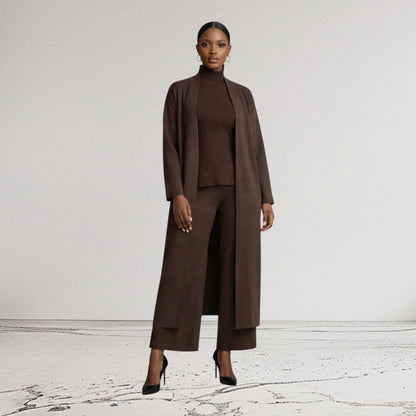 CRZ 3-Piece Set Top, Pant and Longline Coat 3040
