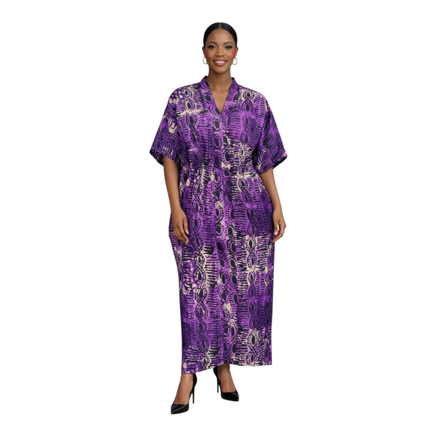 CRZ Elegant Ankara Kaftan Corset Long Dress