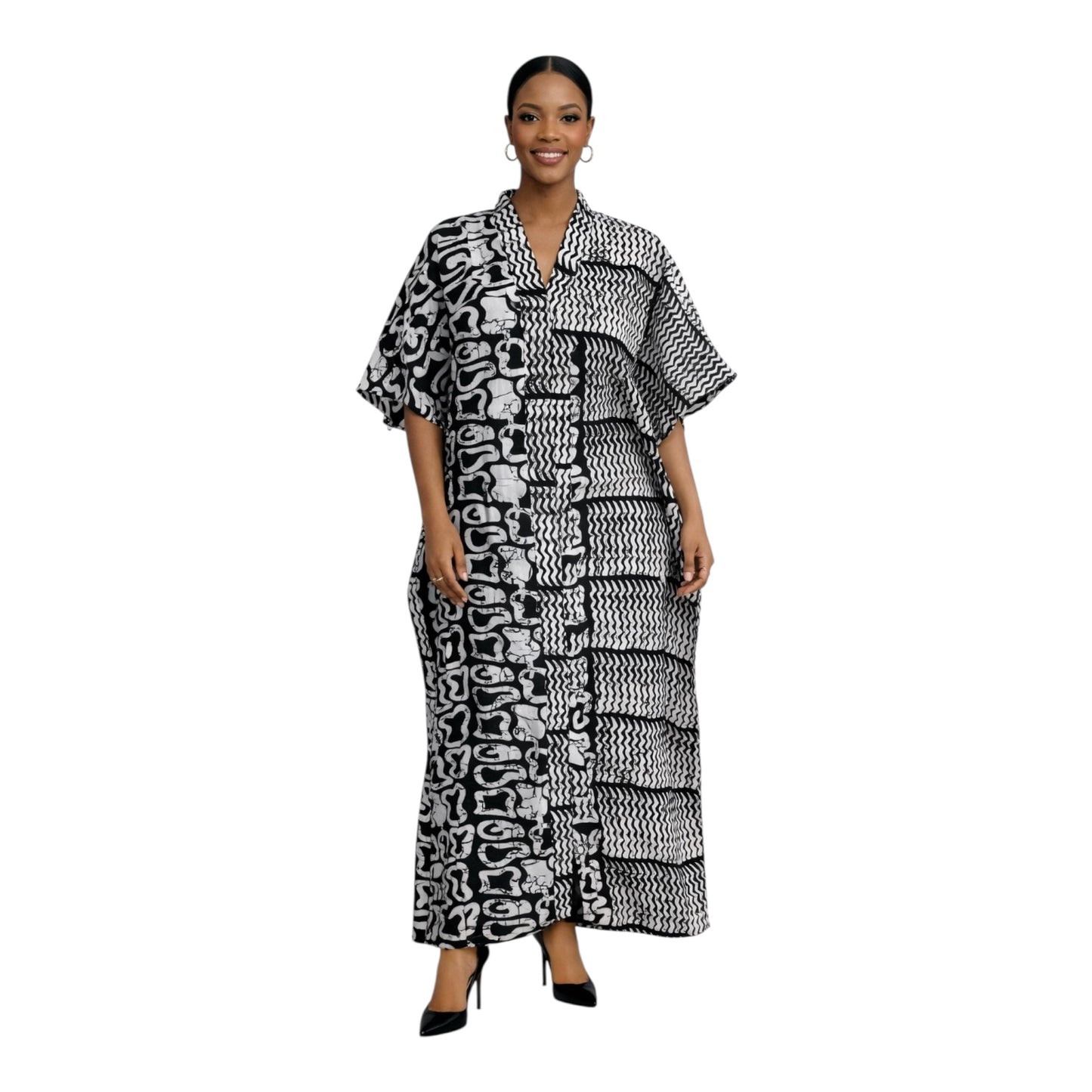 CRZ Elegant Ankara Kaftan Corset Long Dress