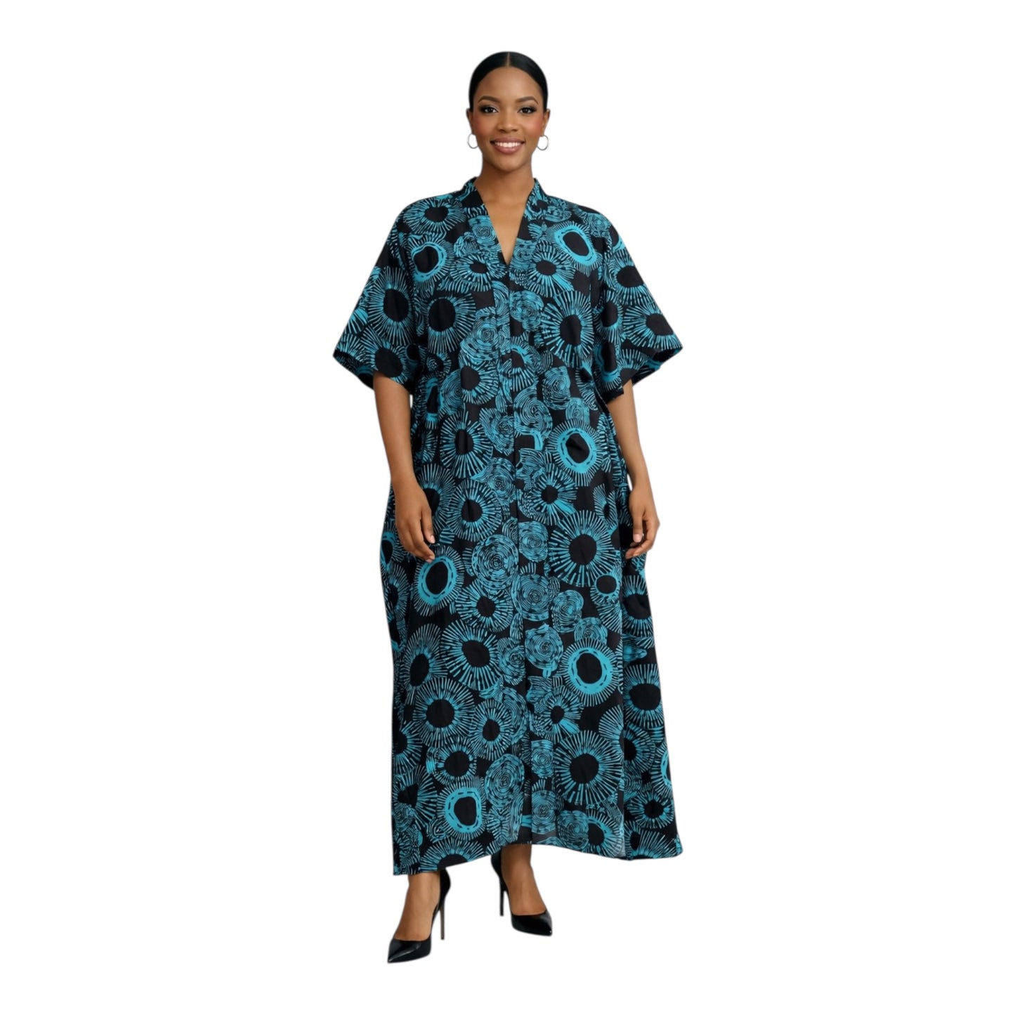 CRZ Elegant Ankara Kaftan Corset Long Dress