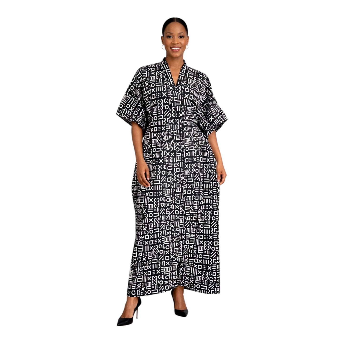 CRZ Elegant Ankara Kaftan Corset Long Dress