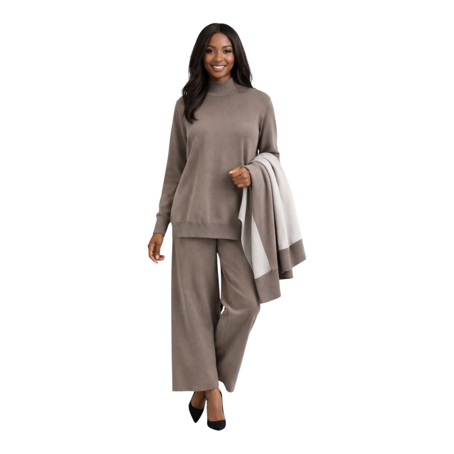 CRZ Elegant 3-Piece Knit Wear Set 8889