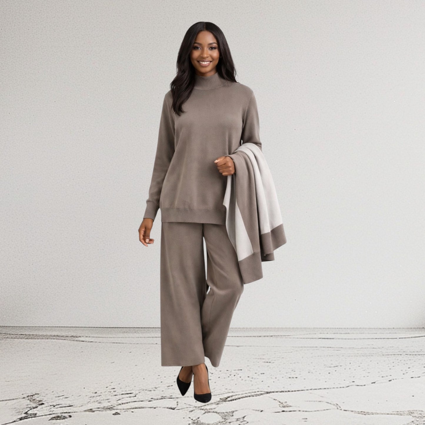 CRZ Elegant 3-Piece Knit Wear Set 8889