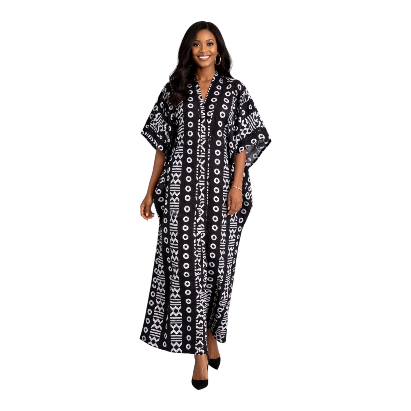 CRZ Elegant Ankara Kaftan Corset Long Dress