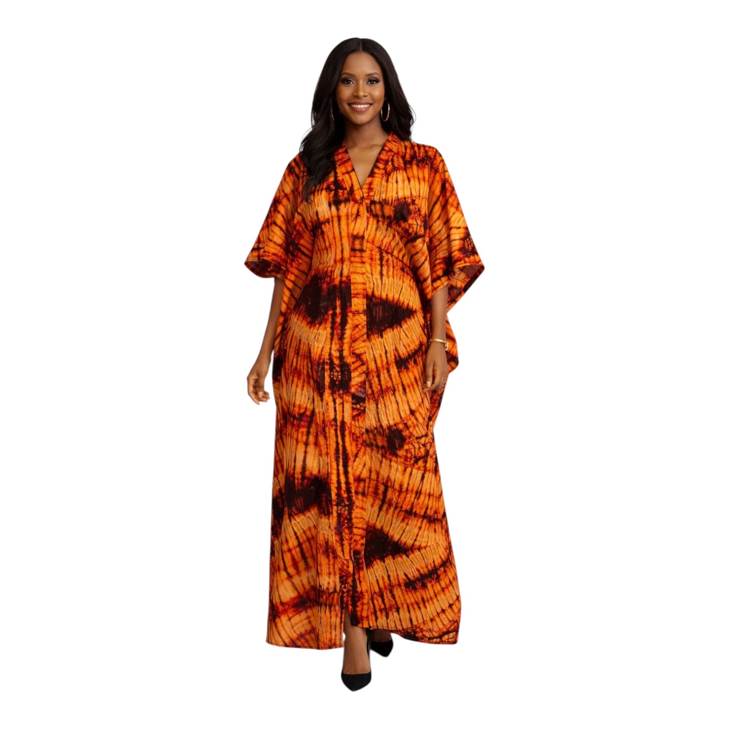 CRZ Elegant Ankara Kaftan Corset Long Dress