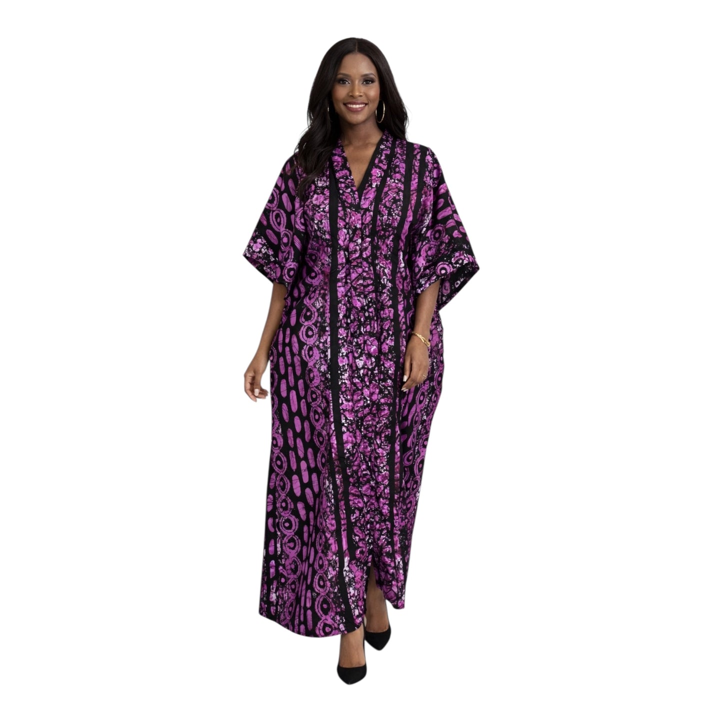 CRZ Elegant Ankara Kaftan Corset Long Dress