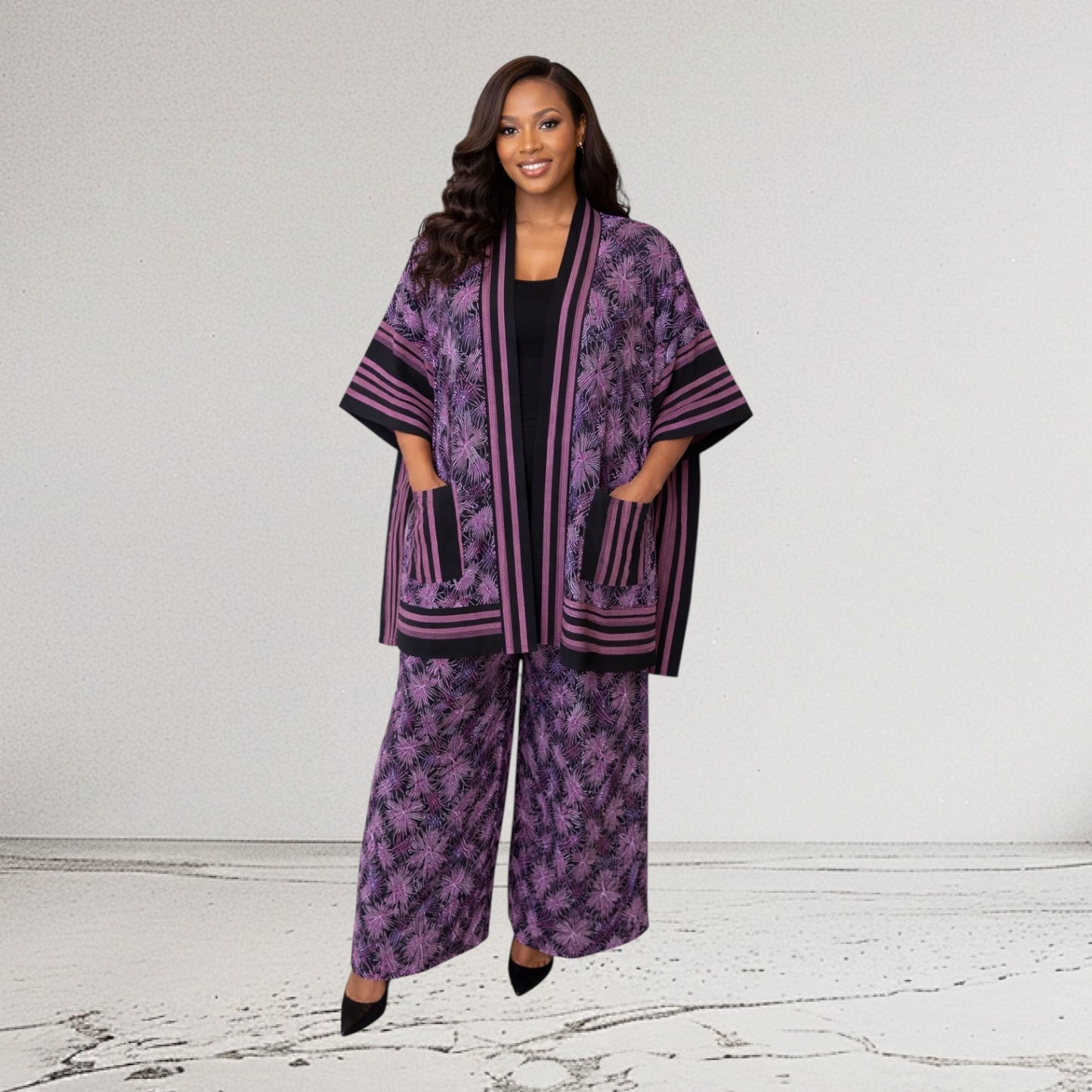 CRZ Kimono Jacket With Pant Trouser