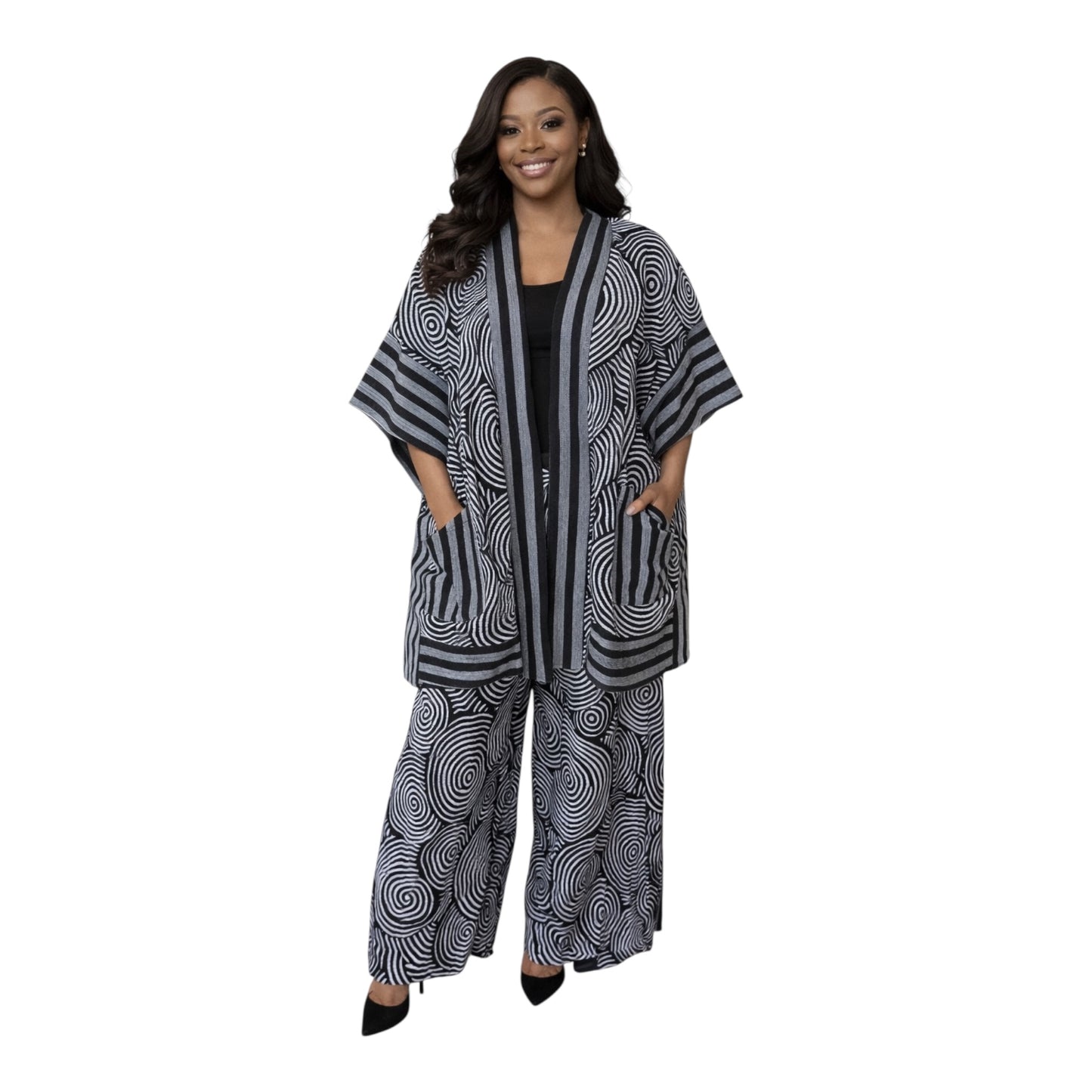 CRZ Kimono Jacket With Pant Trouser