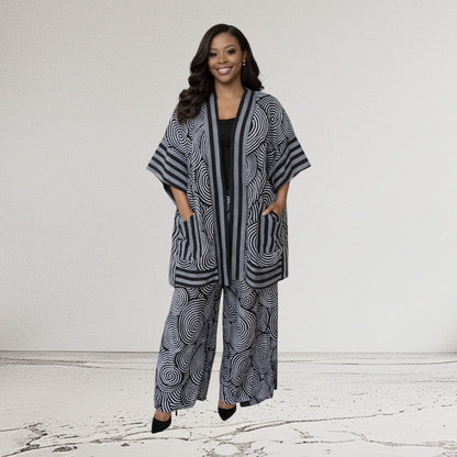 CRZ Kimono Jacket With Pant Trouser