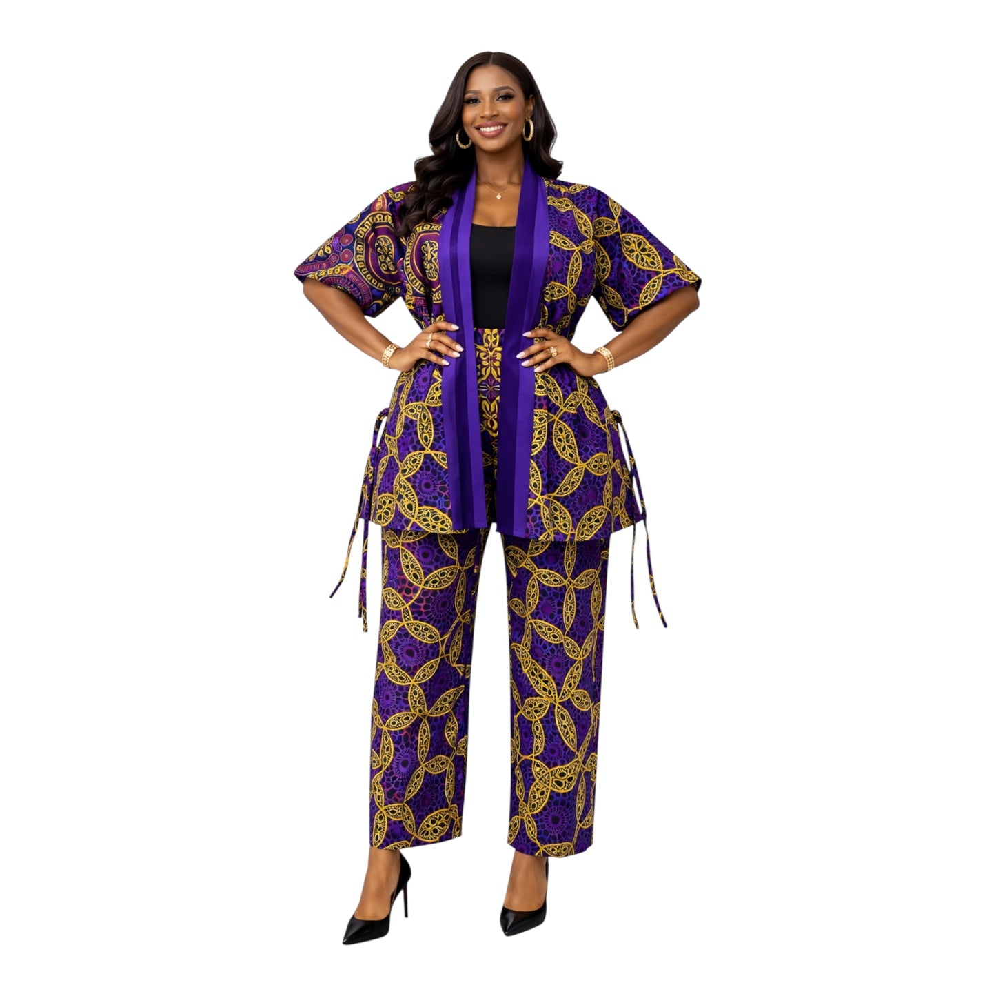 CRZ Kimono Jacket and Pant Trouser With Side Drawstring