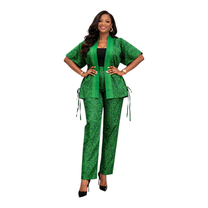CRZ Kimono Jacket and Pant Trouser With Side Drawstring