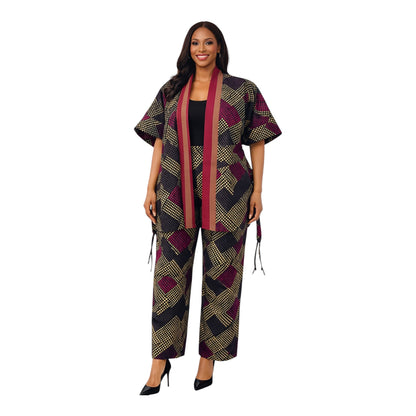 CRZ Kimono Jacket and Pant Trouser With Side Drawstring