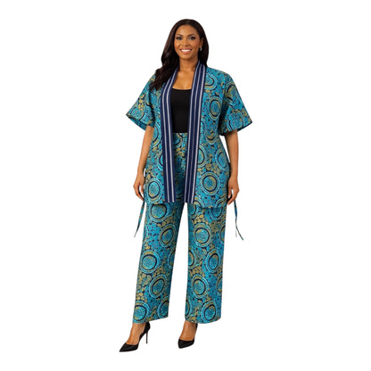 CRZ Kimono Jacket and Pant Trouser With Side Drawstring