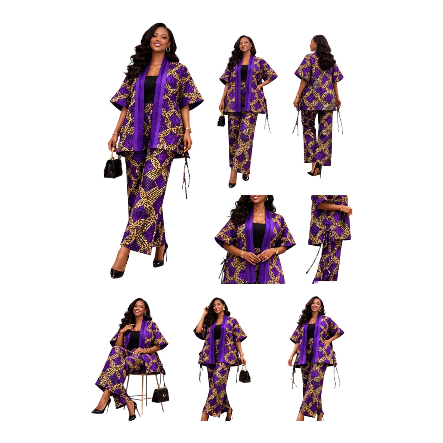 CRZ Kimono Jacket and Pant Trouser With Side Drawstring