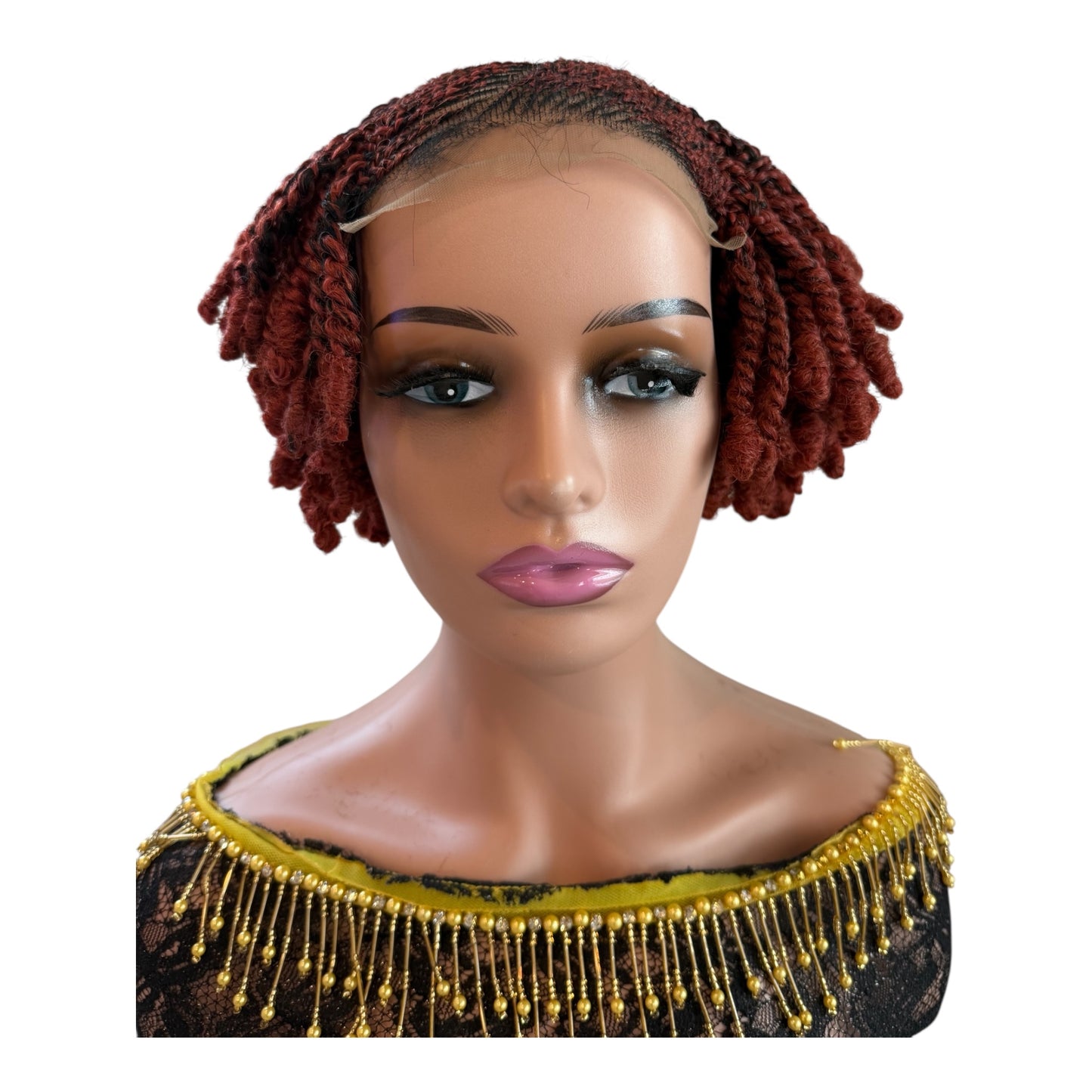 HB Short Twisted Kinky Braided Wig