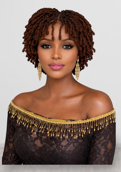 HB Short Twisted Kinky Braided Wig