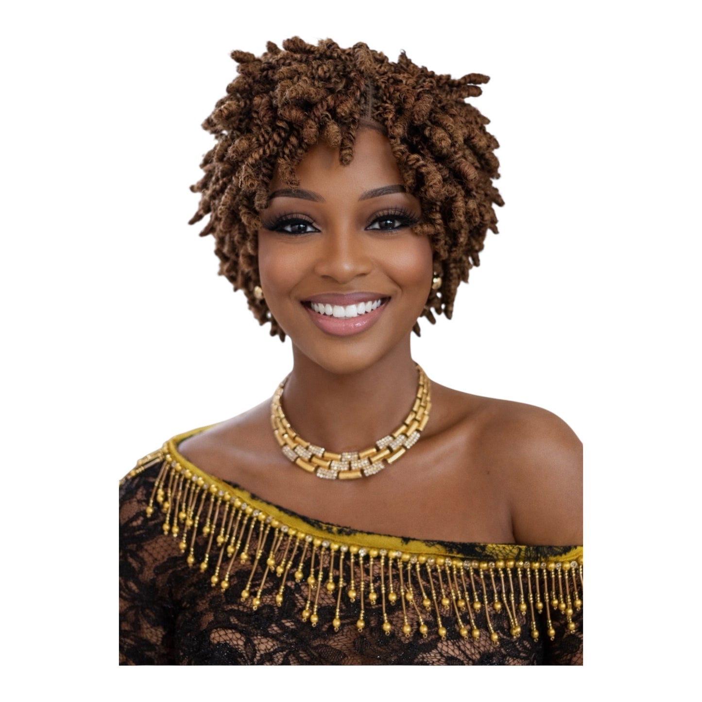 HB Short Twisted Kinky Braided Wig