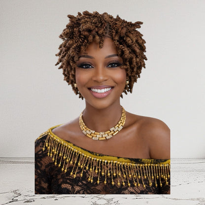 HB Short Twisted Kinky Braided Wig