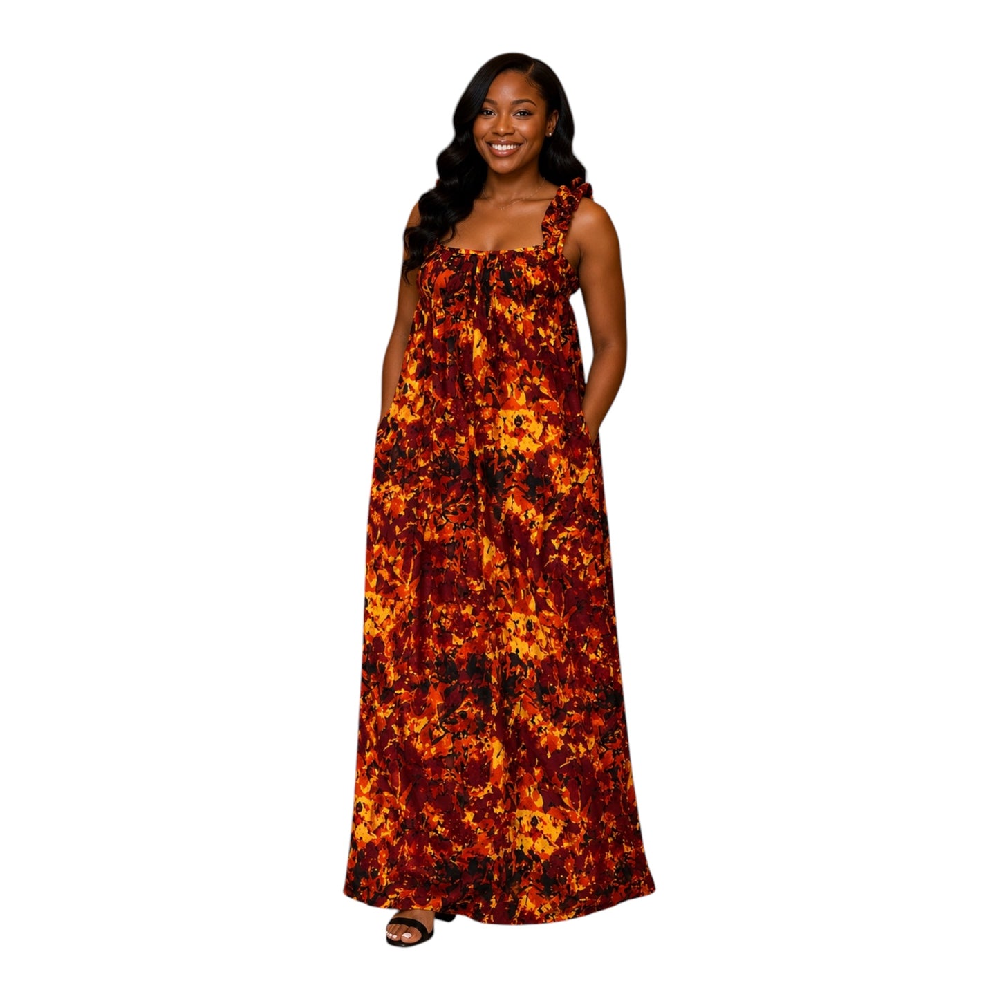 CRZ Strap Sleeve Long Gown