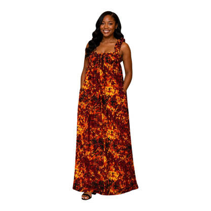 CRZ Strap Sleeve Long Gown