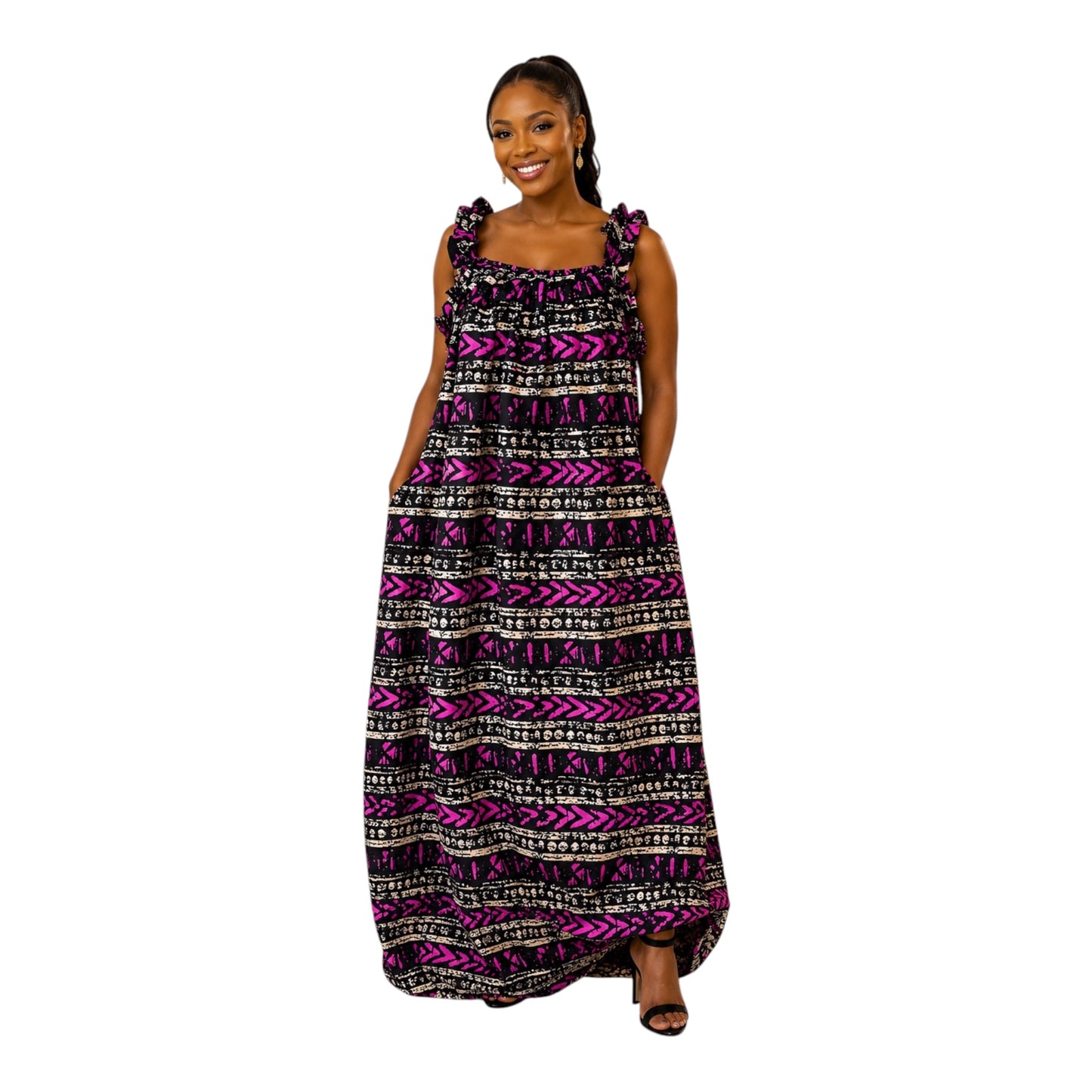 CRZ Strap Sleeve Long Gown