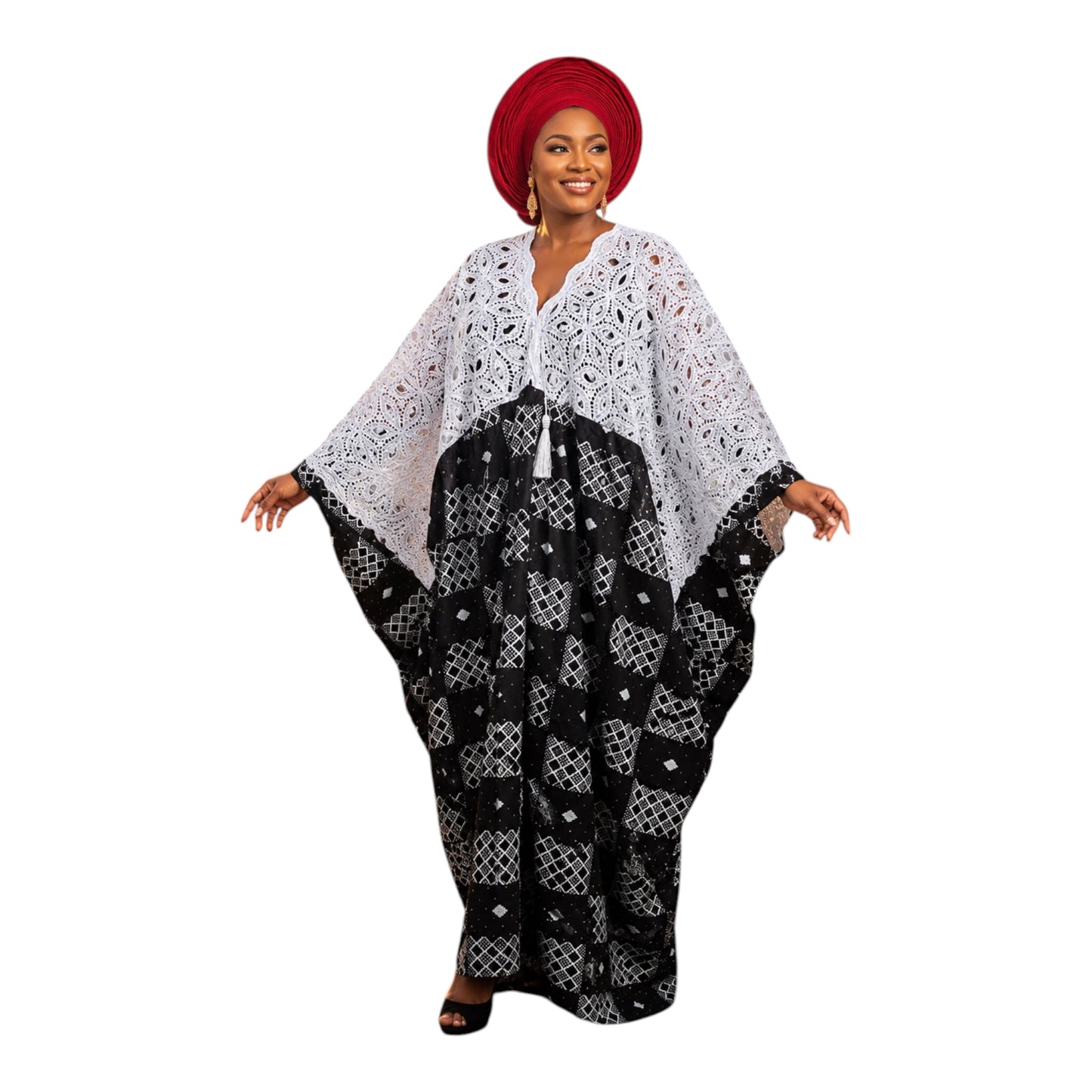 CRZ Ankara and Lace Dress
