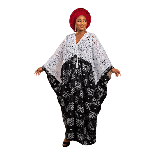 CRZ Ankara and Lace Dress