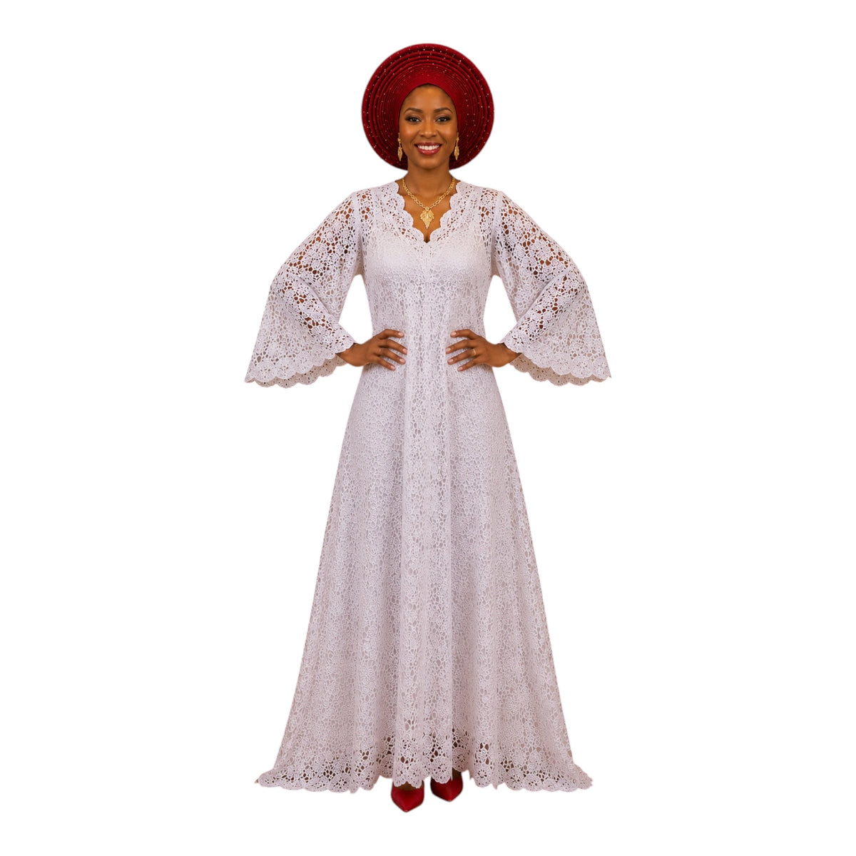 CRZ Elegant Cord Lack Dress