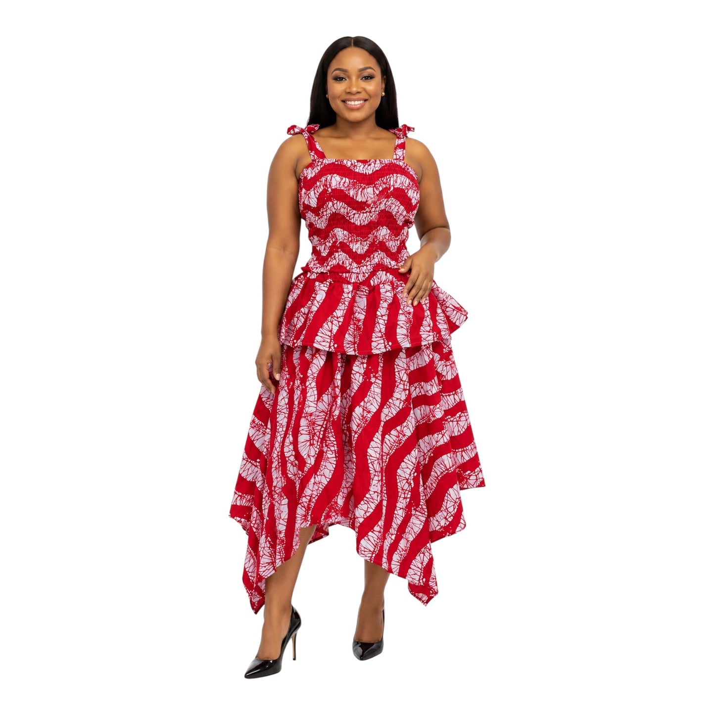CRZ Ankara Top With Handkerchief Skirt