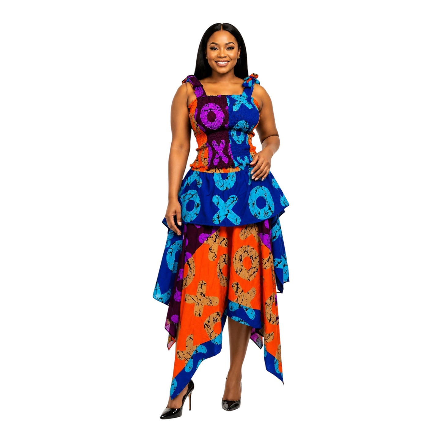 CRZ Ankara Top With Handkerchief Skirt