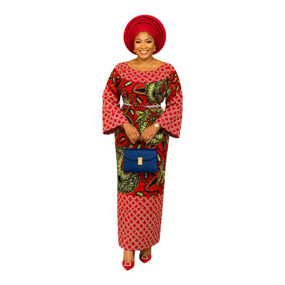 Crescenza Ankara Iro and Buba Embellished With Rhinestones