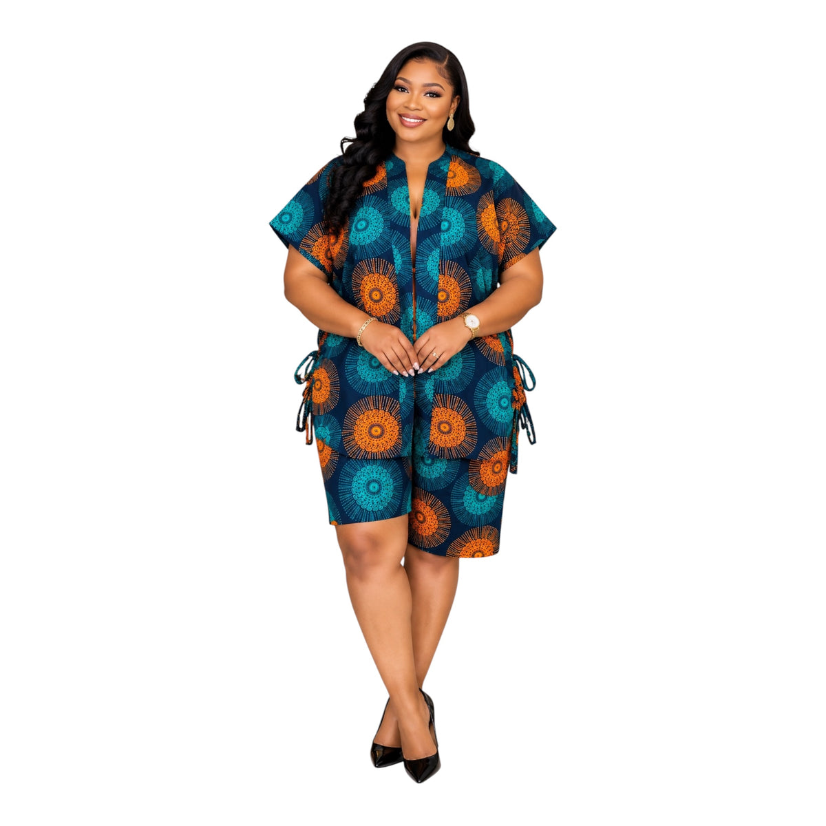 CRZ Ankara Top and Short With Side Drawstring