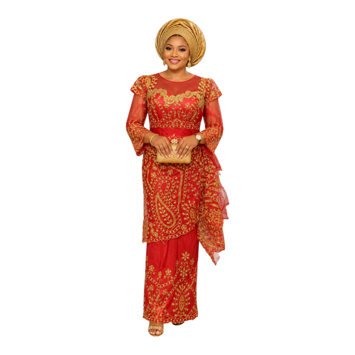 Crescenza Elegant Gown Made With George Fabric