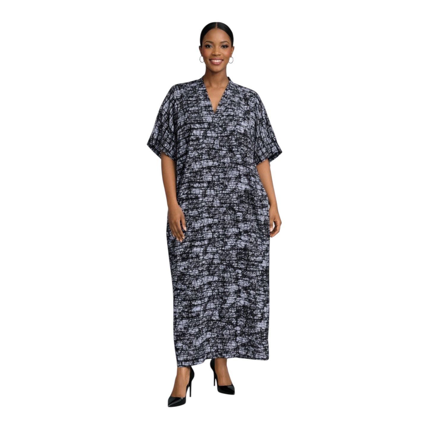CRZ Elegant Ankara Kaftan Corset Long Dress