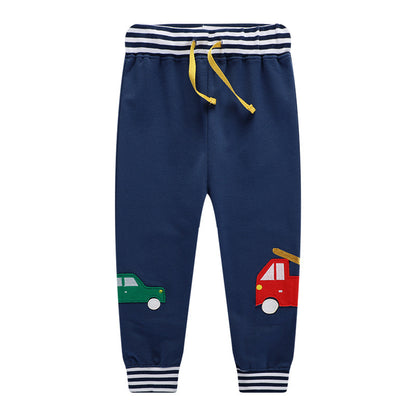 Boys' Trousers, Children's Knitted Trousers, Cartoon Sweater Trousers